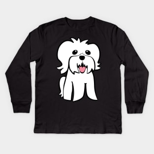 I Like Dogs: Maltese Kids Long Sleeve T-Shirt